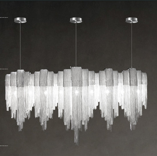Nordic Glow Cascade - Luxury Tassel Chain Chandelier