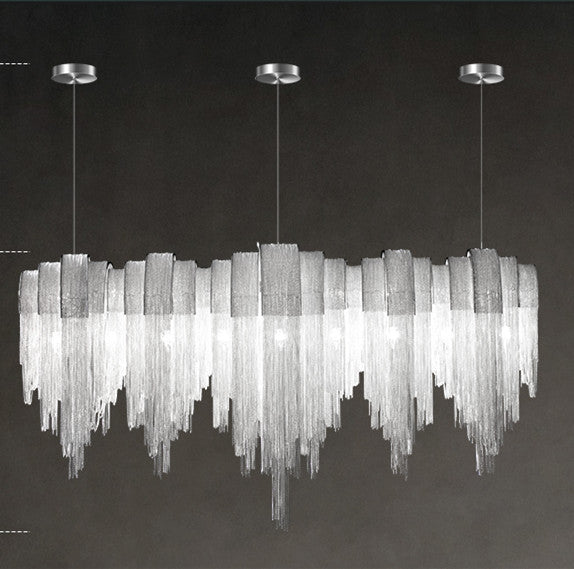 Nordic Glow Cascade - Luxury Tassel Chain Chandelier