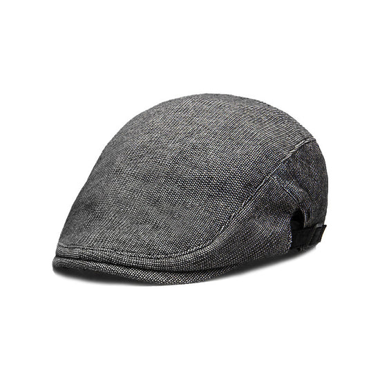 Men's Cotton-Linen Beret - Breathable & Warm for Spring, Autumn and Winter