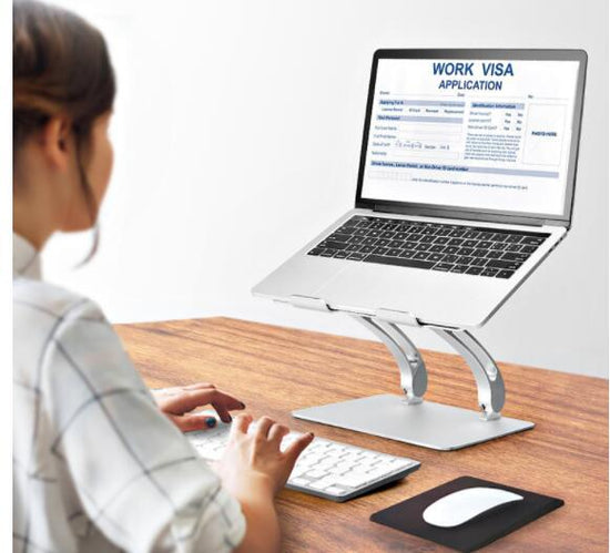 Foldable Laptop & Tablet Stand – Adjustable Height with Cooling Design