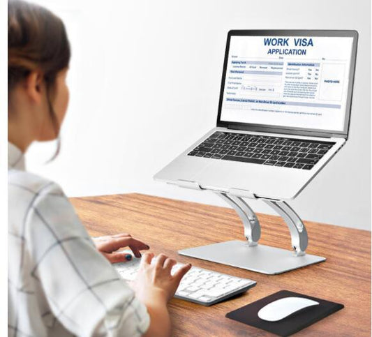 Foldable Laptop & Tablet Stand – Adjustable Height with Cooling Design