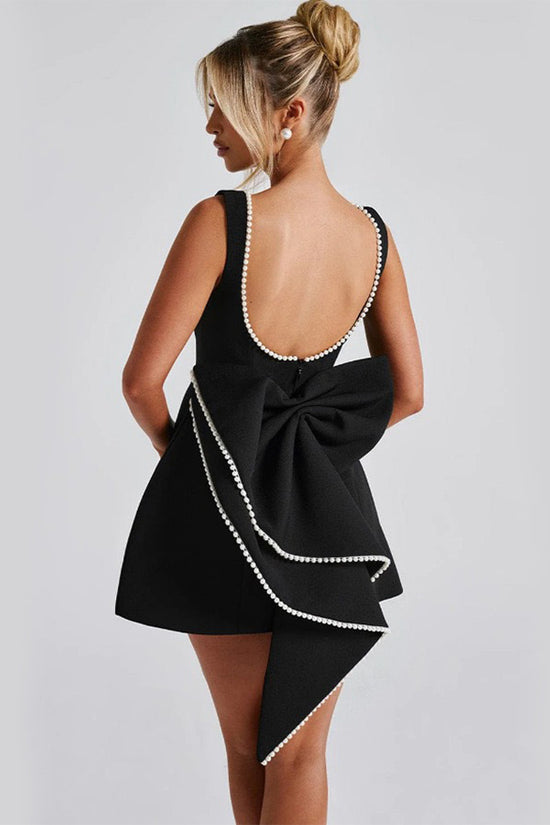 PearlWhim Backless Bow Dress
