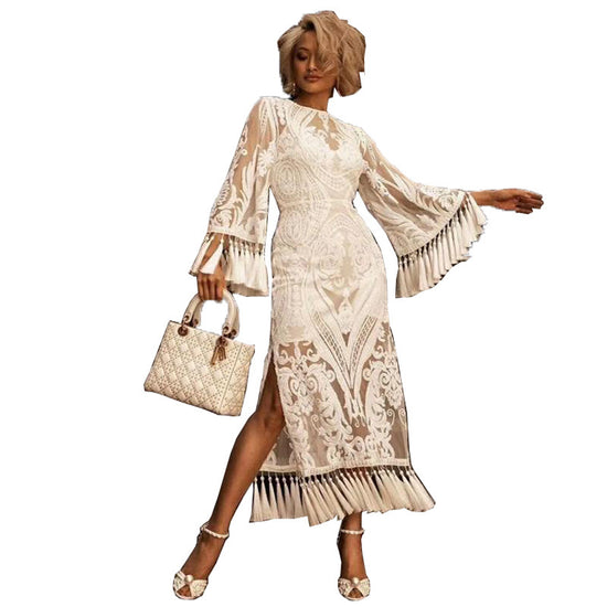 Whispering Tassel Lace Midi