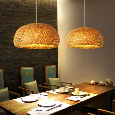 ZenWeave Handcrafted Bamboo Serenity Pendant Light