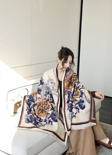 National Peony Blue Beige