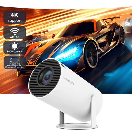 HY300 Smart Barrel Projector with AnzhuoHD - Home Cinema Projection Screen