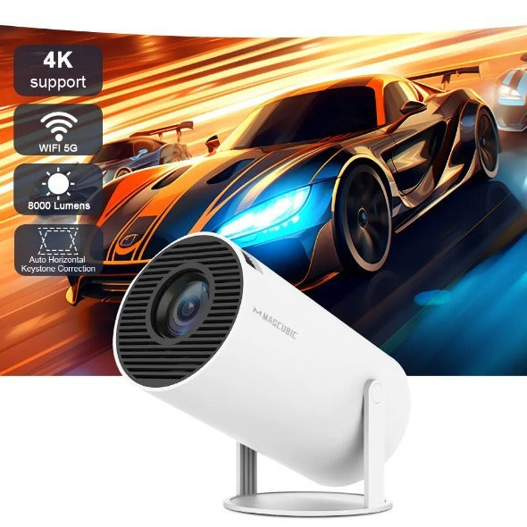 HY300 Smart Barrel Projector with AnzhuoHD - Home Cinema Projection Screen