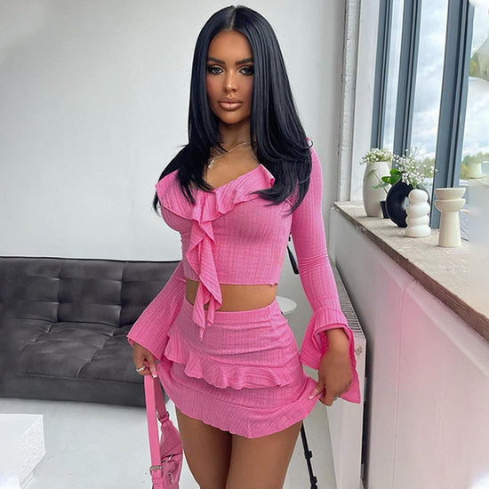 Roselle Ruffle Two-Piece Set