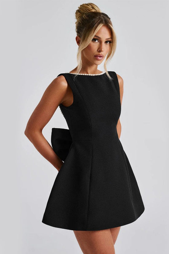 PearlWhim Backless Bow Dress