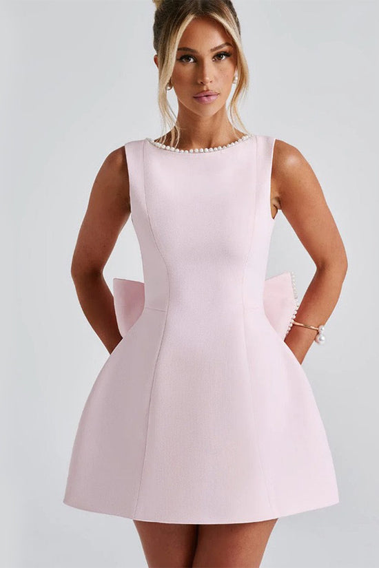 PearlWhim Backless Bow Dress
