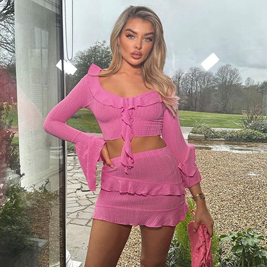 Roselle Ruffle Two-Piece Set