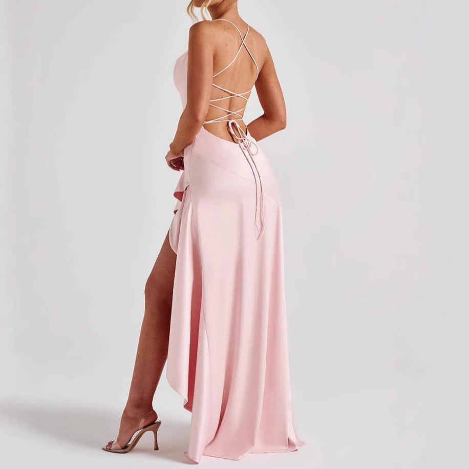 Scarlet Mirage Backless Maxi Dress