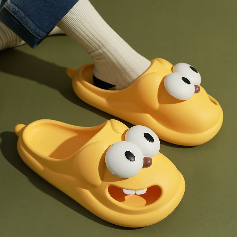 Big-Eye Dog Slippers for Women