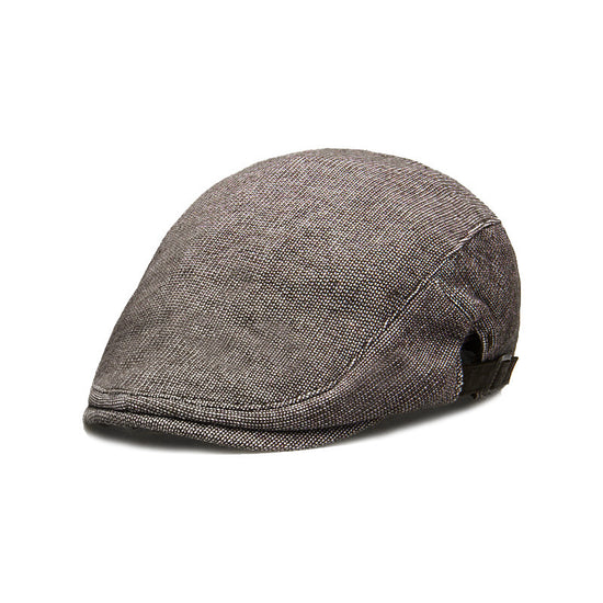 Men's Cotton-Linen Beret - Breathable & Warm for Spring, Autumn and Winter