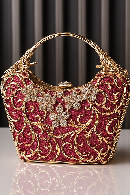 Regalia Bloom Crystal Clutch
