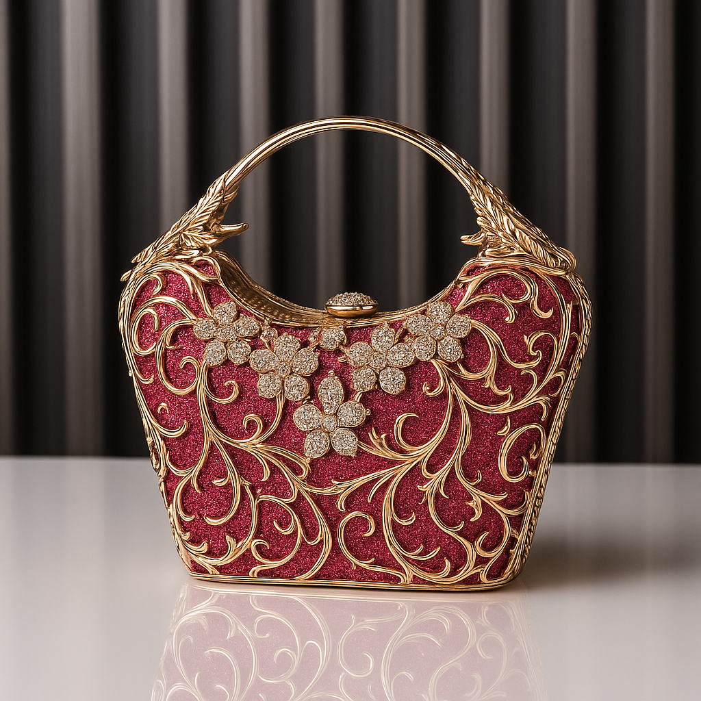 Regalia Bloom Crystal Clutch