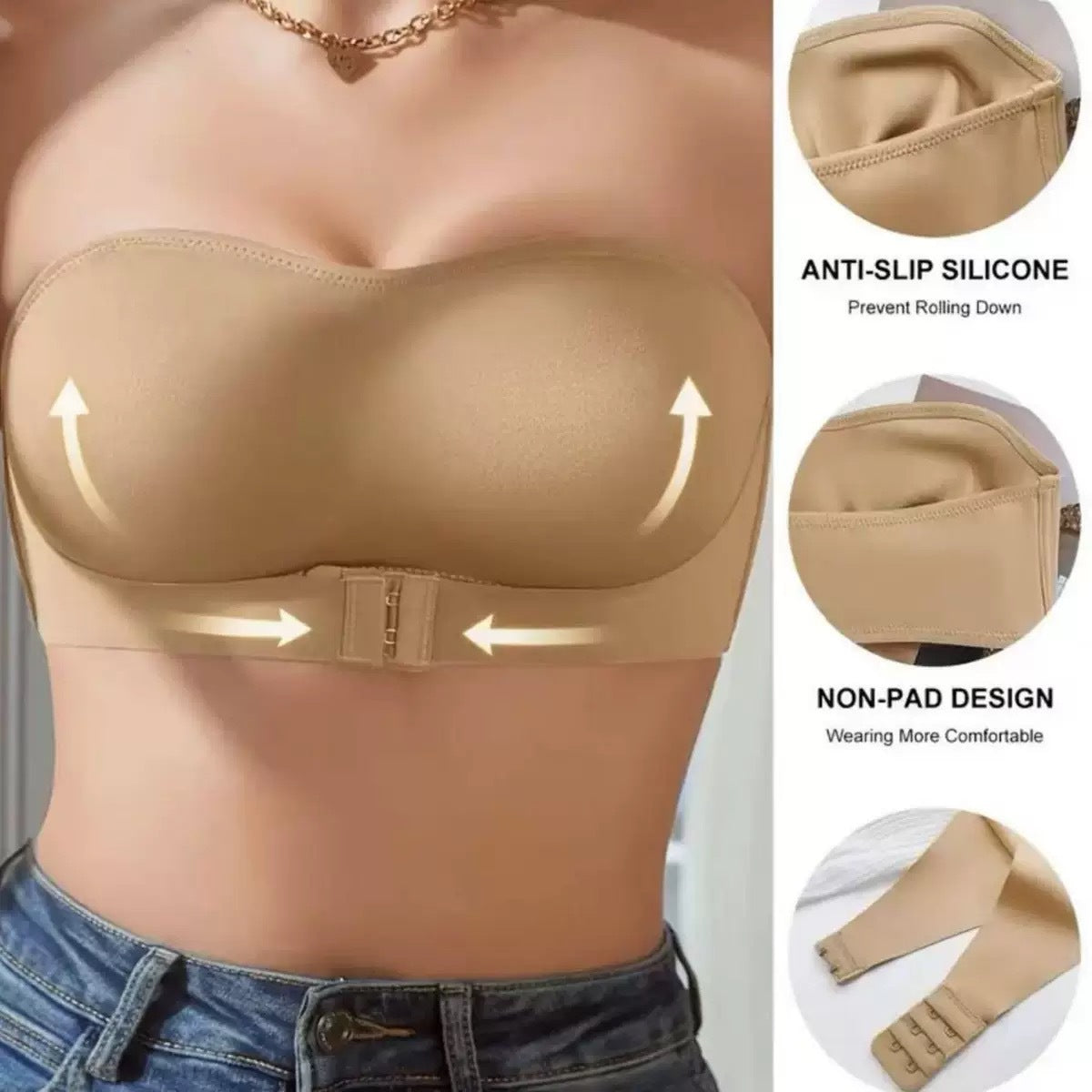 BareSculp Strapless Push-Up Bra