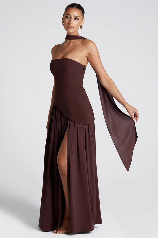 Noir Tempt Colorblock Tube Dress