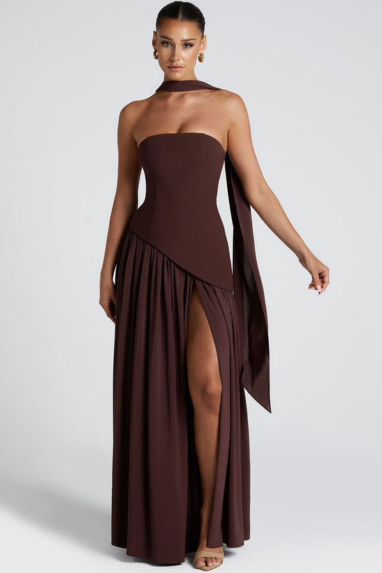 Noir Tempt Colorblock Tube Dress