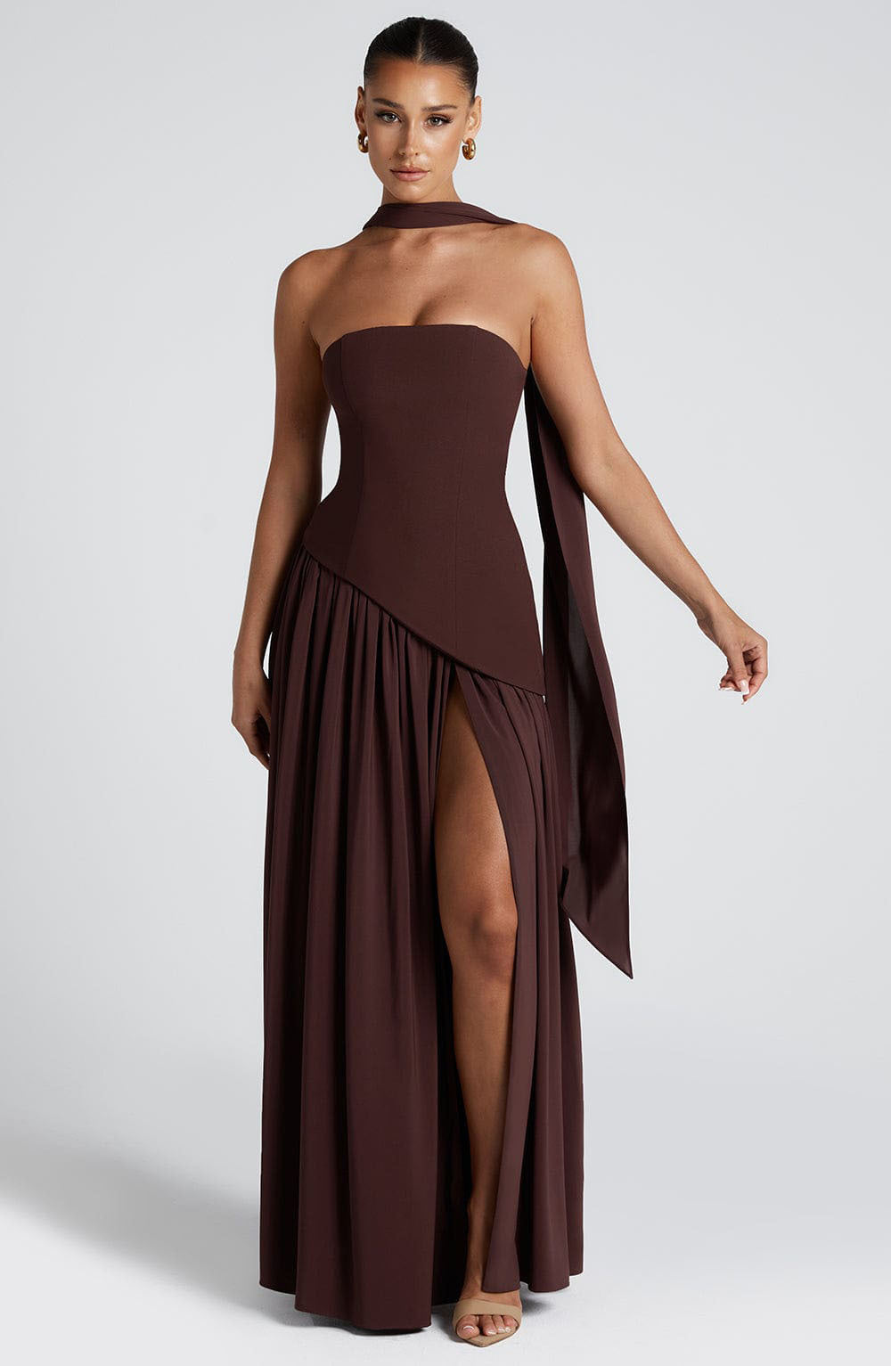 Noir Tempt Colorblock Tube Dress