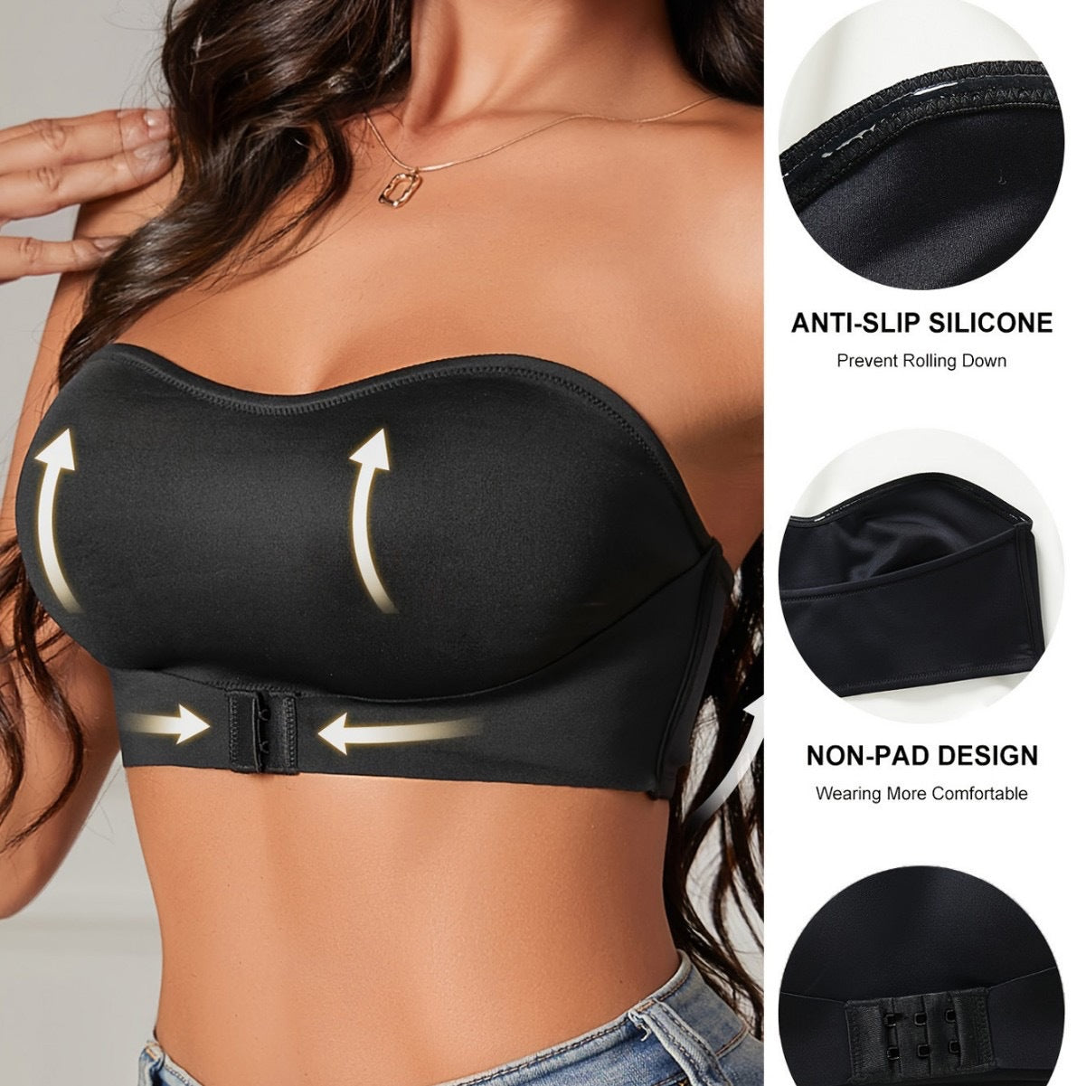 BareSculp Strapless Push-Up Bra