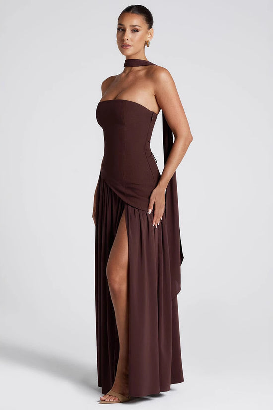 Noir Tempt Colorblock Tube Dress