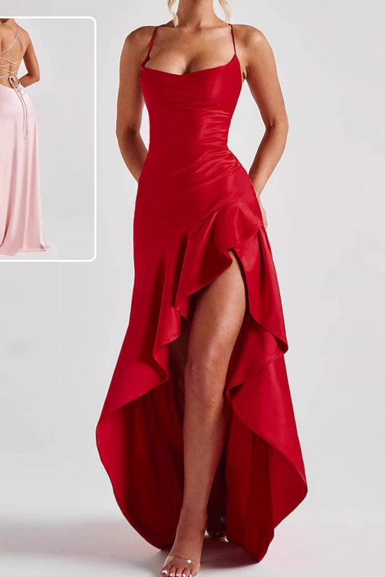 Scarlet Mirage Backless Maxi Dress