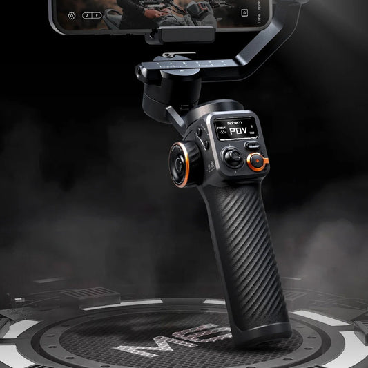 AI-Powered 3-Axis Gimbal Stabilizer with Face Tracking & Fill Light for Vlogging
