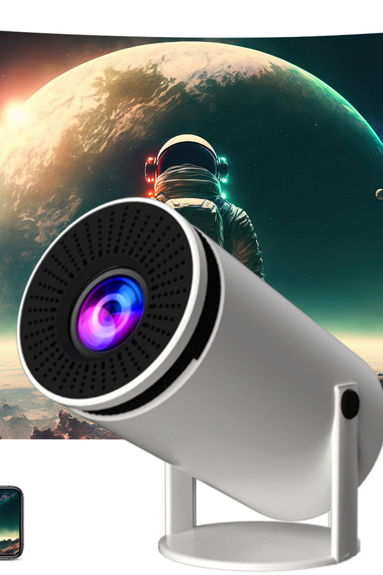 HY300 Smart Barrel Projector with AnzhuoHD - Home Cinema Projection Screen