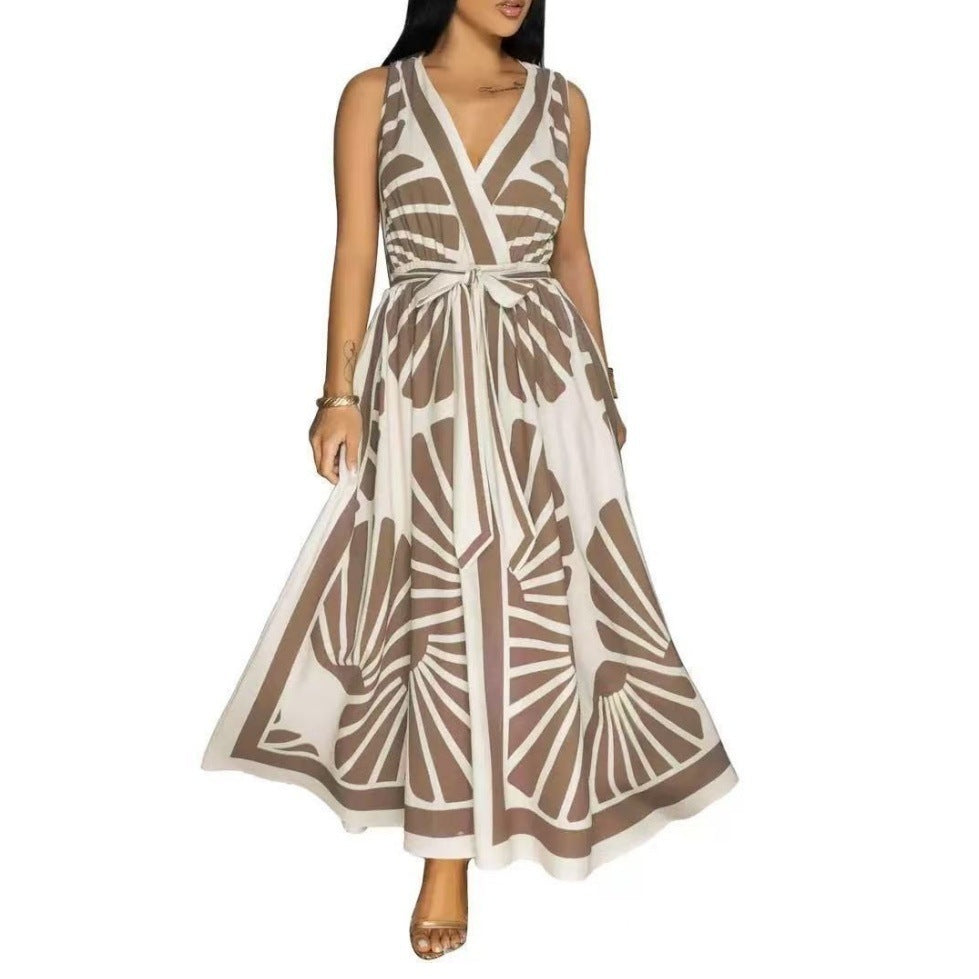 Graphic Grace Backless Dress