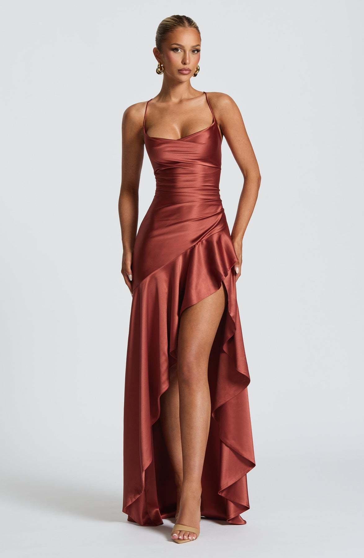 Scarlet Mirage Backless Maxi Dress