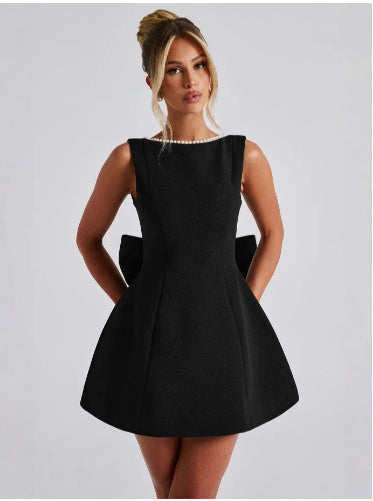PearlWhim Backless Bow Dress