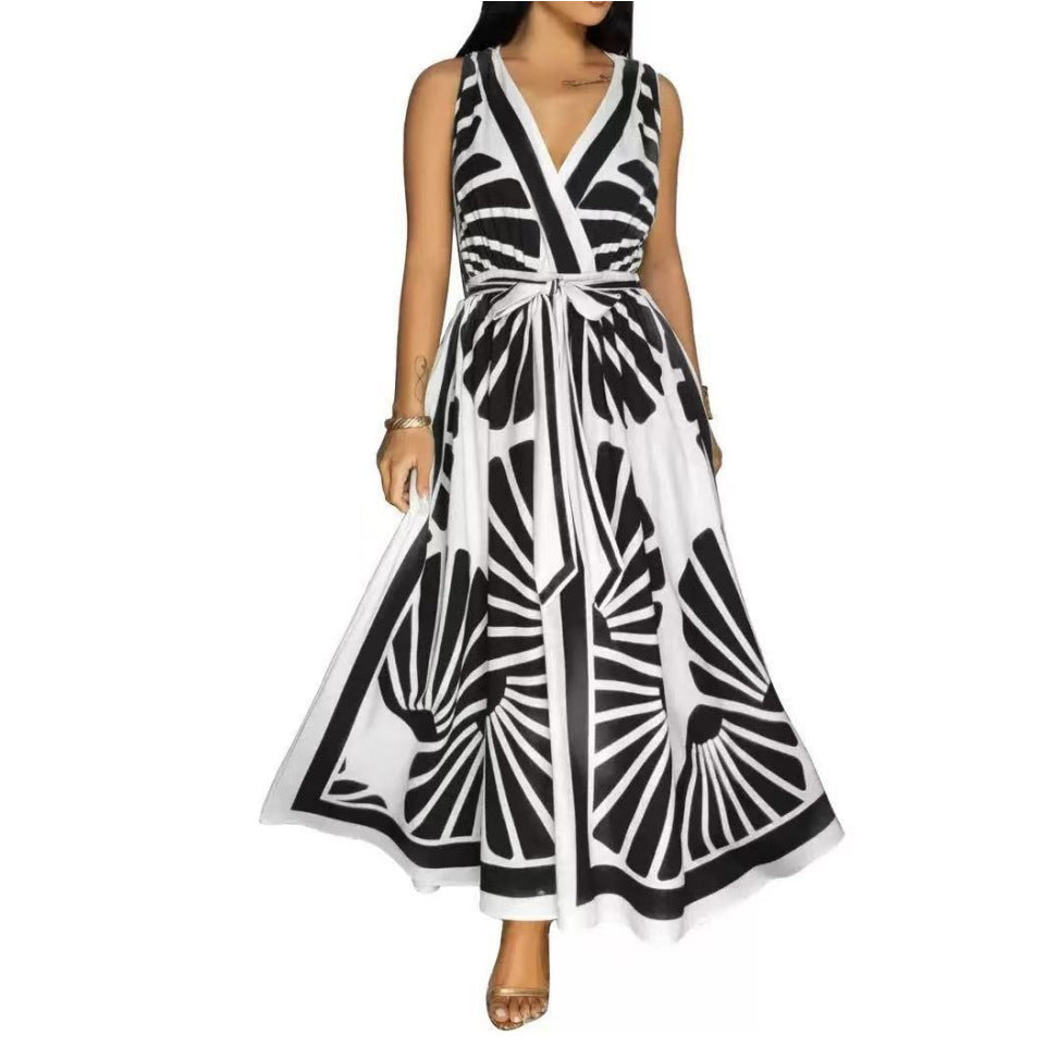 Graphic Grace Backless Dress