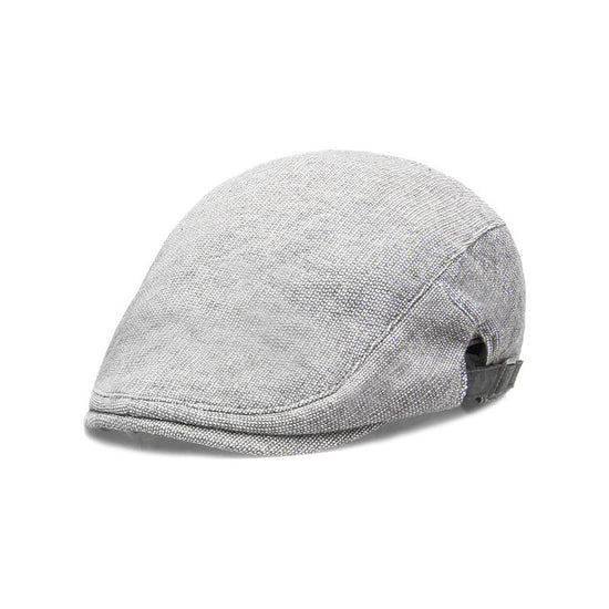 Men's Cotton-Linen Beret - Breathable & Warm for Spring, Autumn and Winter