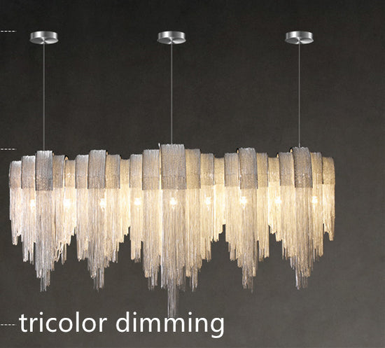 Nordic Glow Cascade - Luxury Tassel Chain Chandelier