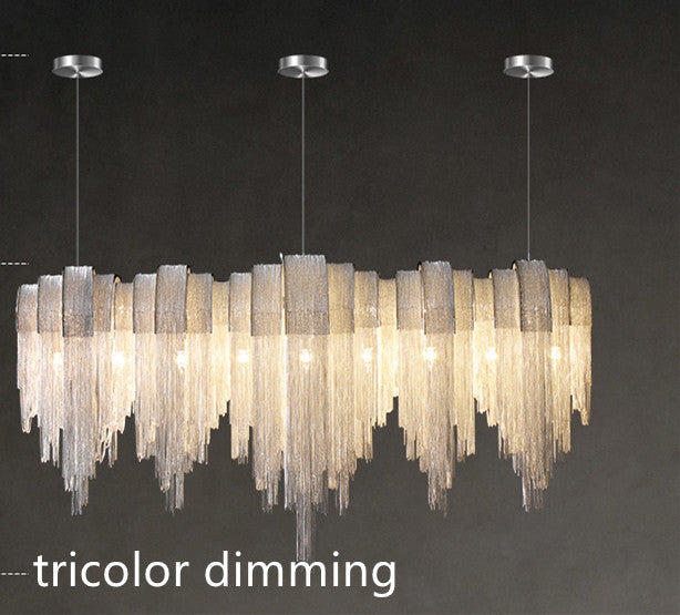 Nordic Glow Cascade - Luxury Tassel Chain Chandelier