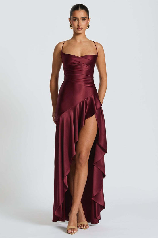 Scarlet Mirage Backless Maxi Dress