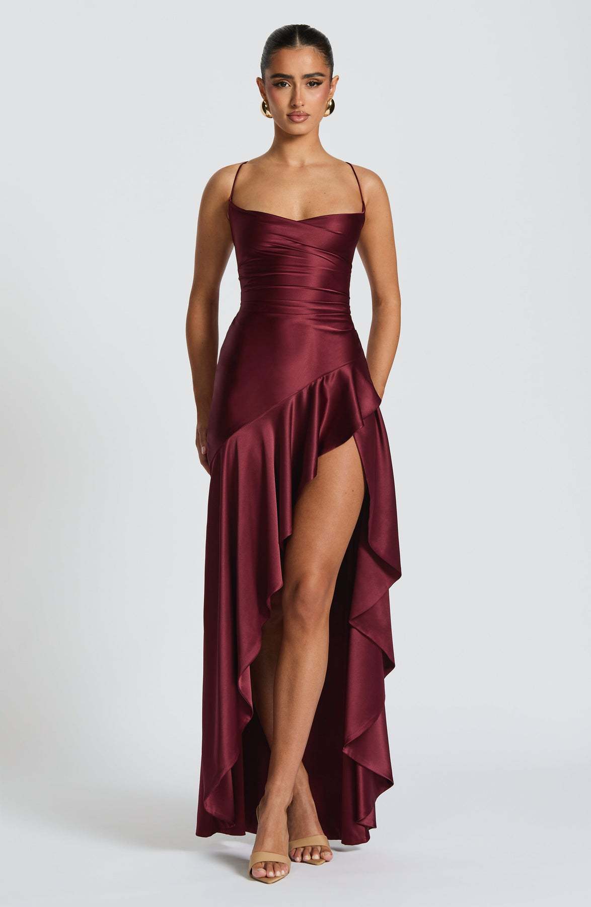 Scarlet Mirage Backless Maxi Dress